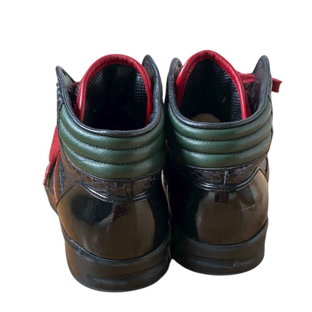 Gucci Snake Skin Cobra Coda Hightop Double GG Red Bottom Sneakers Unisex 6.5/8 - Picture 3 of 13